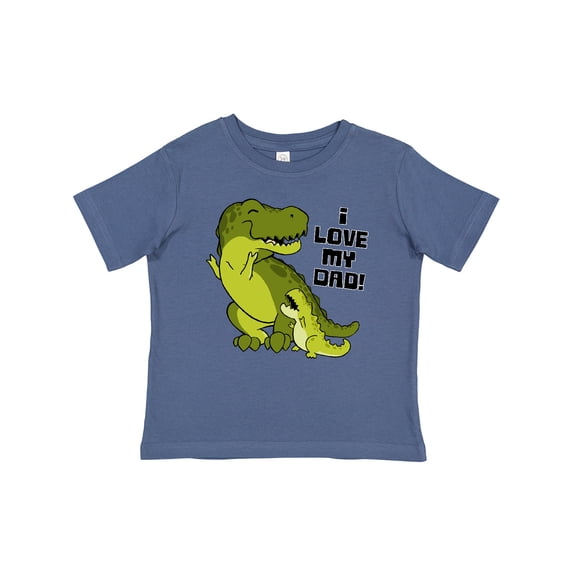 Inktastic I Love My Dad with Baby and Daddy Tyranasaurus Rex Boys or Girls Baby T-Shirt