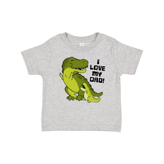 Inktastic I Love My Dad with Baby and Daddy Tyranasaurus Rex Boys or Girls Baby T-Shirt