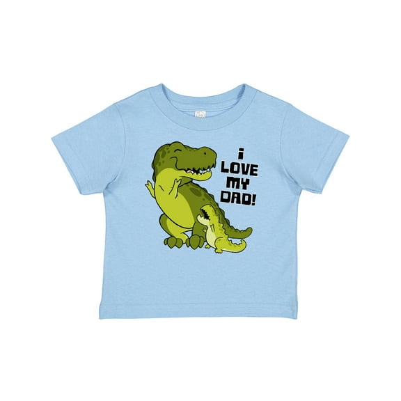 Inktastic I Love My Dad with Baby and Daddy Tyranasaurus Rex Boys or Girls Baby T-Shirt