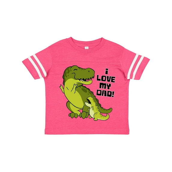 Inktastic I Love My Dad with Baby and Daddy Tyranasaurus Rex Boys or Girls Toddler T-Shirt