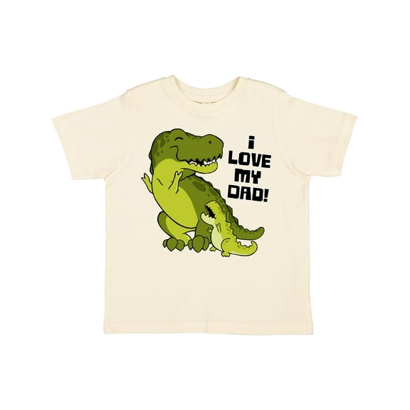 Inktastic I Love My Dad with Baby and Daddy Tyranasaurus Rex Boys or Girls Toddler T-Shirt
