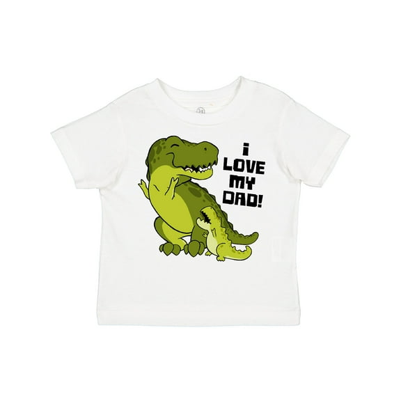 Inktastic I Love My Dad with Baby and Daddy Tyranasaurus Rex Boys or Girls Toddler T-Shirt