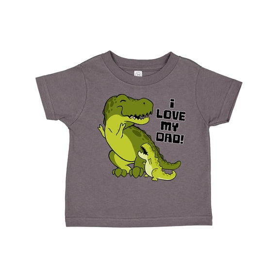 Inktastic I Love My Dad with Baby and Daddy Tyranasaurus Rex Boys or Girls Toddler T-Shirt