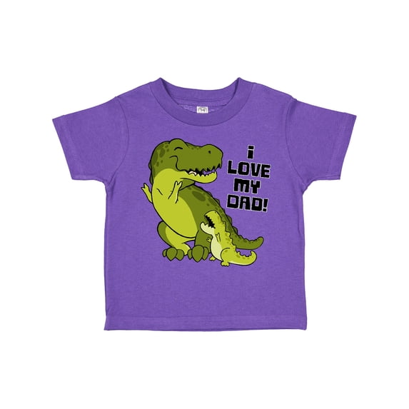 Inktastic I Love My Dad with Baby and Daddy Tyranasaurus Rex Boys or Girls Toddler T-Shirt