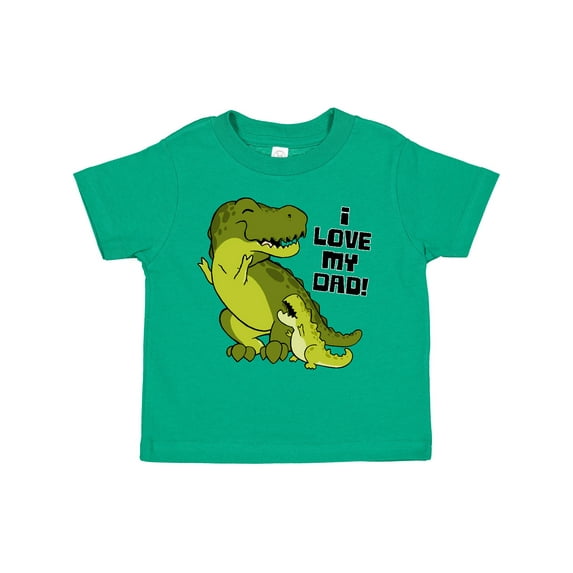 Inktastic I Love My Dad with Baby and Daddy Tyranasaurus Rex Boys or Girls Toddler T-Shirt