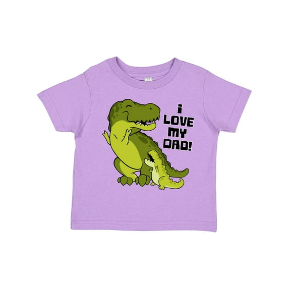 Inktastic I Love My Dad with Baby and Daddy Tyranasaurus Rex Boys or Girls Toddler T-Shirt