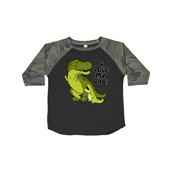 Inktastic I Love My Dad with Baby and Daddy Tyranasaurus Rex Boys or Girls Toddler T-Shirt