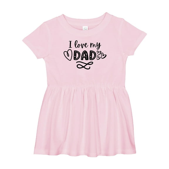 Inktastic I Love My Dad with Hearts Girls Baby Dress