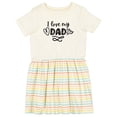 thumbnail image 1 of Inktastic I Love My Dad with Hearts Girls Toddler Dress, 1 of 5
