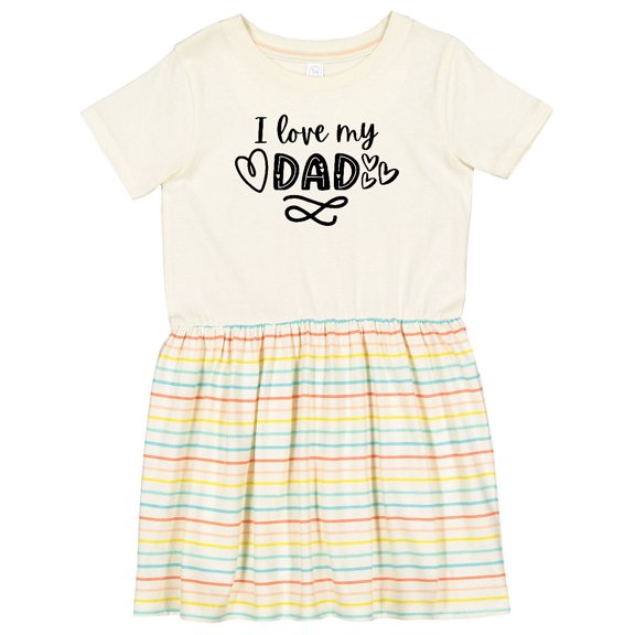 Inktastic I Love My Dad with Hearts Girls Toddler Dress