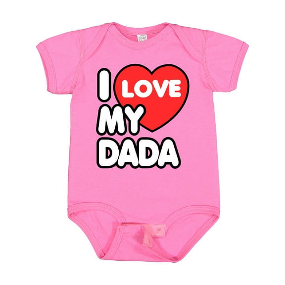 Inktastic I Love My Dada Boys or Girls Baby Bodysuit
