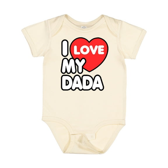 Inktastic I Love My Dada Boys or Girls Baby Bodysuit