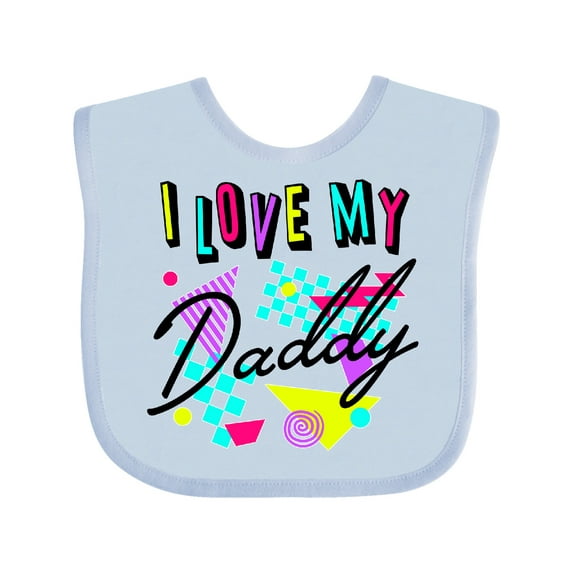 Inktastic I Love My Daddy 80s Retro Style Boys or Girls Baby Bib