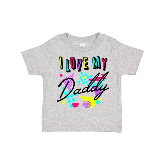 Inktastic I Love My Daddy- 80s Retro Style Boys or Girls Toddler T-Shirt