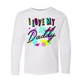 thumbnail image 1 of Inktastic I Love My Daddy- 80s Retro Style Long Sleeve Youth T-Shirt, 1 of 5