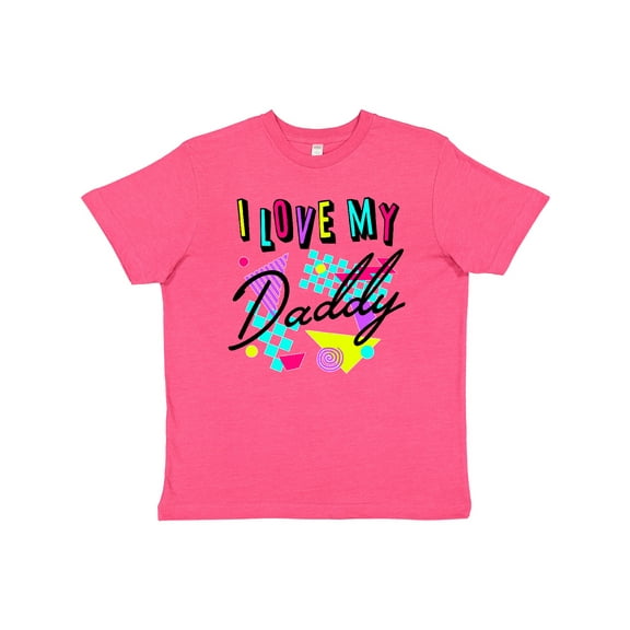 Inktastic I Love My Daddy- 80s Retro Style Youth T-Shirt