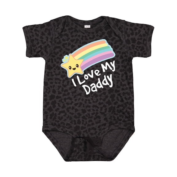 Inktastic I Love My Daddy Boys Girls Star Rainbow Boys or Girls Baby Bodysuit