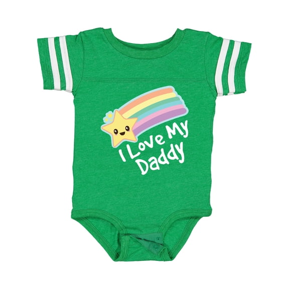 Inktastic I Love My Daddy Boys Girls Star Rainbow Boys or Girls Baby Bodysuit