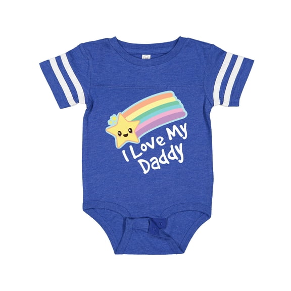 Inktastic I Love My Daddy Boys Girls Star Rainbow Boys or Girls Baby Bodysuit