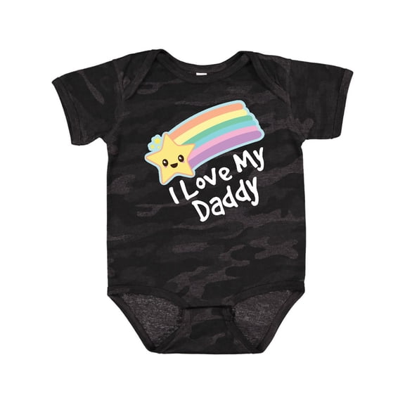 Inktastic I Love My Daddy Boys Girls Star Rainbow Boys or Girls Baby Bodysuit