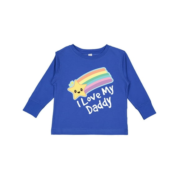Inktastic I Love My Daddy Boys Girls Star Rainbow Boys or Girls Long Sleeve Toddler T-Shirt