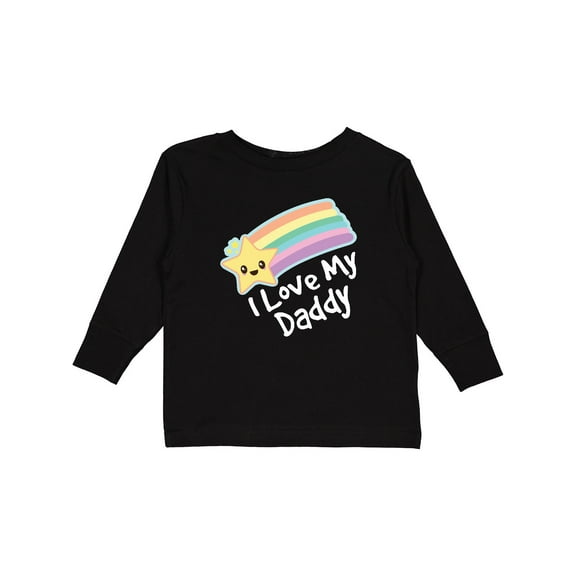 Inktastic I Love My Daddy Boys Girls Star Rainbow Boys or Girls Long Sleeve Toddler T-Shirt