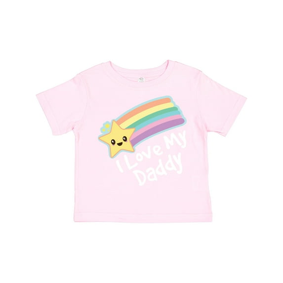 Inktastic I Love My Daddy Boys Girls Star Rainbow Boys or Girls Toddler T-Shirt