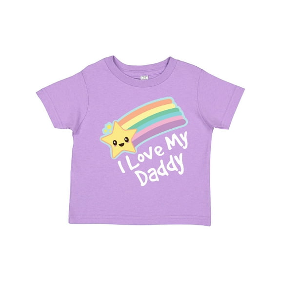 Inktastic I Love My Daddy Boys Girls Star Rainbow Boys or Girls Toddler T-Shirt