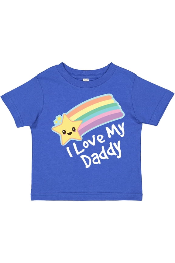 I Love My Daddy Boys Girls Star Rainbow Boys or Girls Toddler T-Shirt
