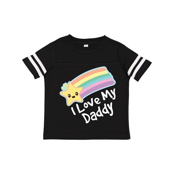 Inktastic I Love My Daddy Boys Girls Star Rainbow Boys or Girls Toddler T-Shirt