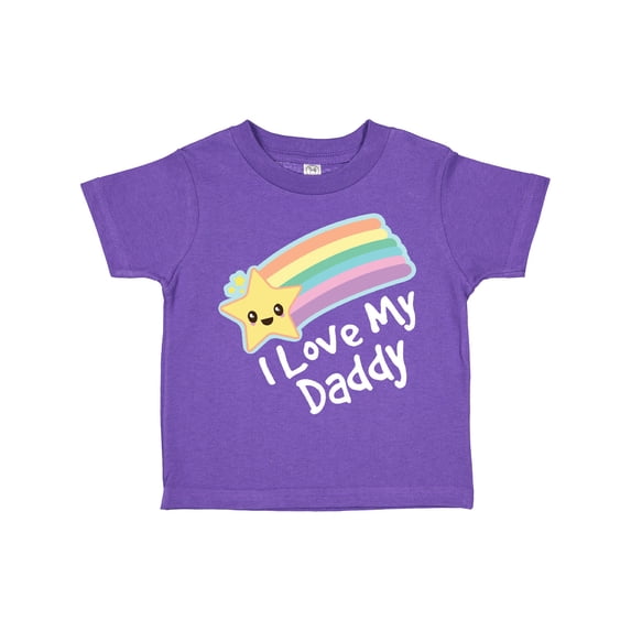 Inktastic I Love My Daddy Boys Girls Star Rainbow Boys or Girls Toddler T-Shirt