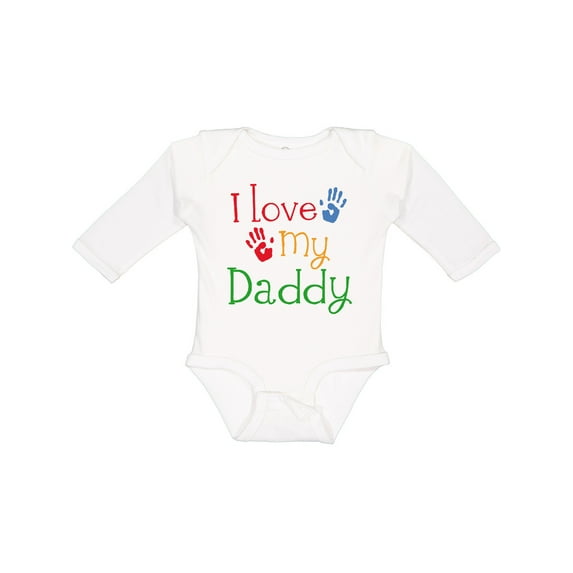 Inktastic I Love My Daddy Boys or Girls Long Sleeve Baby Bodysuit