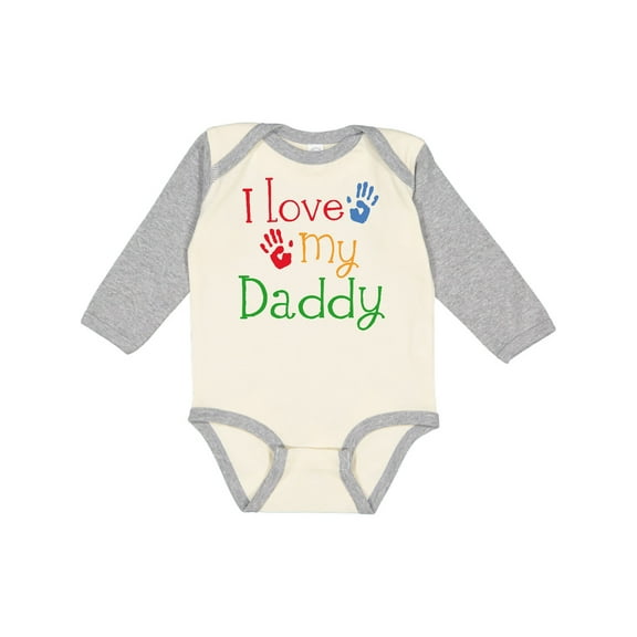 Inktastic I Love My Daddy Boys or Girls Long Sleeve Baby Bodysuit