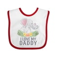 thumbnail image 1 of Inktastic I Love My Daddy Cute Elephants and Spring Flowers Boys or Girls Baby Bib, 1 of 4