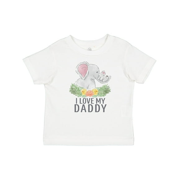 Inktastic I Love My Daddy Cute Elephants and Spring Flowers Boys or Girls Baby T-Shirt