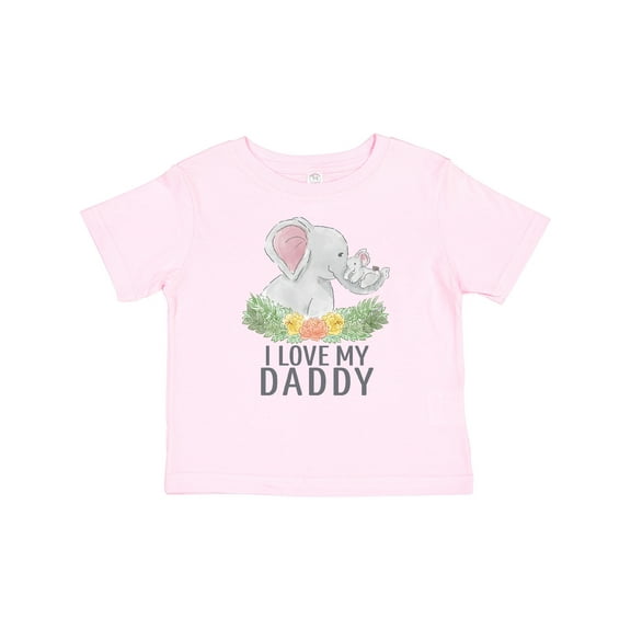 Inktastic I Love My Daddy Cute Elephants and Spring Flowers Boys or Girls Baby T-Shirt