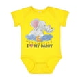 thumbnail image 1 of Inktastic I Love My Daddy Cute Elephants with Moon and Stars Boys or Girls Baby Bodysuit, 1 of 5