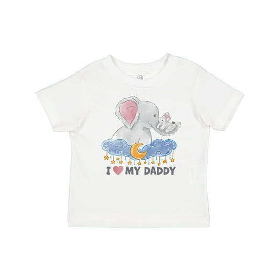 Inktastic I Love My Daddy Cute Elephants with Moon and Stars Boys or Girls Baby T-Shirt