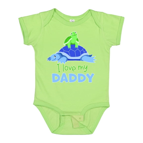 Inktastic I Love My Daddy Cute Turtle Family Boys or Girls Baby Bodysuit
