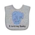 thumbnail image 1 of Inktastic I Love My Daddy Elephant Blue Boys Baby Bib, 1 of 4
