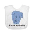 thumbnail image 1 of Inktastic I Love My Daddy Elephant Blue Boys Baby Bib, 1 of 4