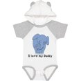 thumbnail image 1 of Inktastic I Love My Daddy Elephant Blue Boys Baby Bodysuit, 1 of 5