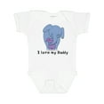 thumbnail image 1 of Inktastic I Love My Daddy Elephant Blue Purple Boys or Girls Baby Bodysuit, 1 of 5