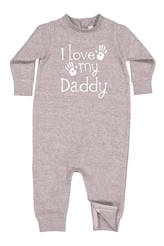 I Love My Daddy Fathers Day Baby Fleece Romper