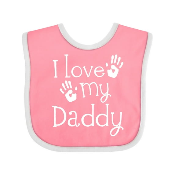 Inktastic I Love My Daddy Fathers Day Boys or Girls Baby Bib