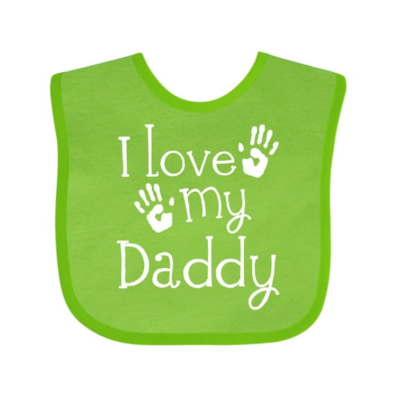Inktastic I Love My Daddy Fathers Day Boys or Girls Baby Bib