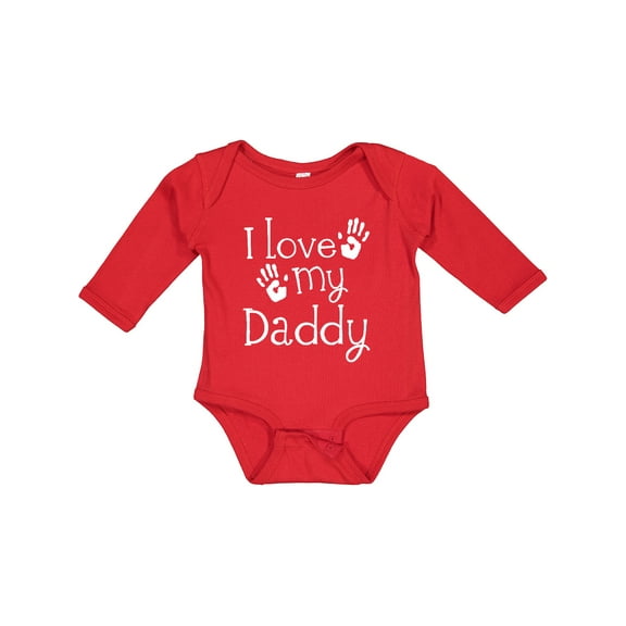 Inktastic I Love My Daddy Fathers Day Boys or Girls Long Sleeve Baby Bodysuit