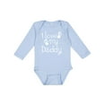 thumbnail image 1 of Inktastic I Love My Daddy Fathers Day Boys or Girls Long Sleeve Baby Bodysuit, 1 of 5
