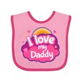 thumbnail image 1 of Inktastic I Love My Daddy Girls Girls Baby Bib, 1 of 4