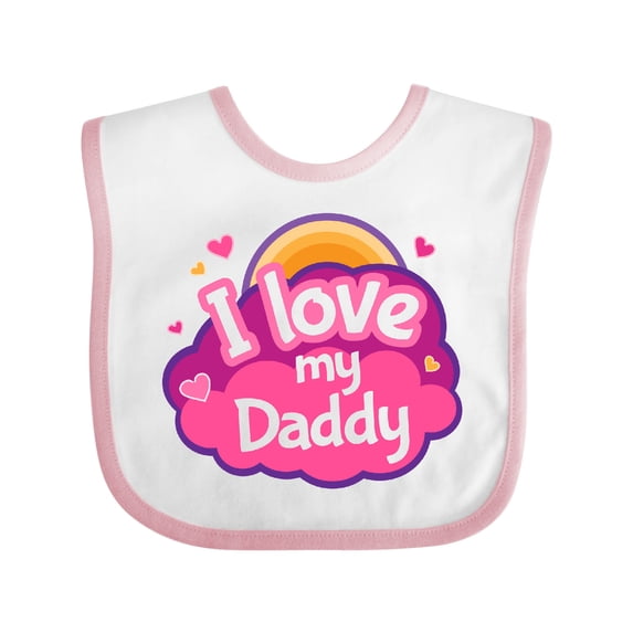 Inktastic I Love My Daddy Girls Girls Baby Bib
